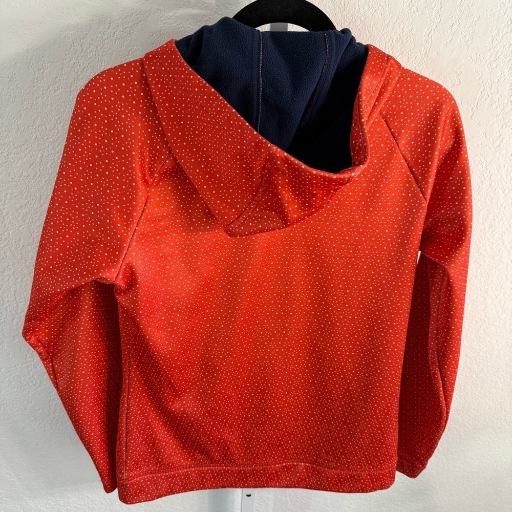 Burton WB Peak Hoodie Orange Fleece Lined Full Zip Ski Jacket Women's Large Snow - Picture 10 of 14